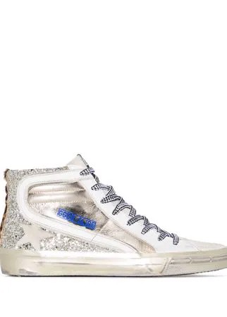 Golden Goose высокие кеды с блестками