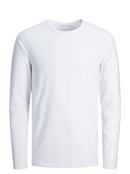 Лонгслив Jack & Jones Basic Stretch Shirt JJEBASIC Dünner Pullover, белый