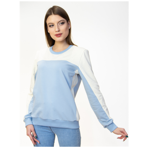Свитшот Tandem.Fashion 213 размер 48 (сочетание голубого с молочным), футер 2-х нитка