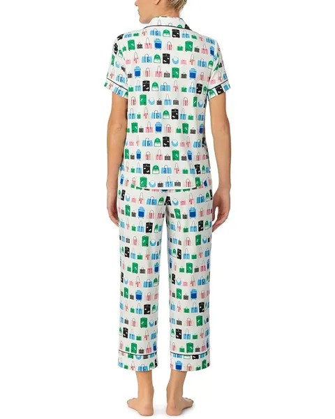 Пижамный комплект Kate Spade New York Short Sleeve Notch Cropped PJ Set, цвет Pack Your Bags