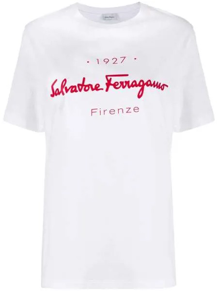 Salvatore Ferragamo футболка с логотипом 1927