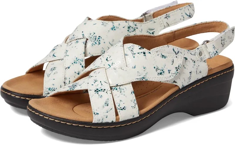 Босоножки Merliah Echo Clarks, цвет Blue Floral Textile