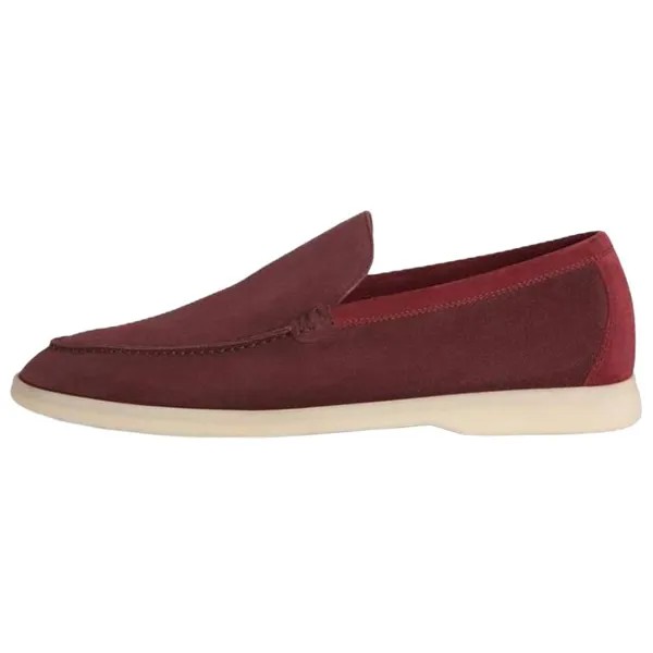 Летние мокасины мужские красные Loro Piana