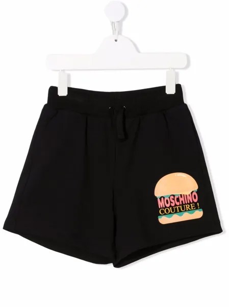 Moschino Kids шорты с кулиской и логотипом