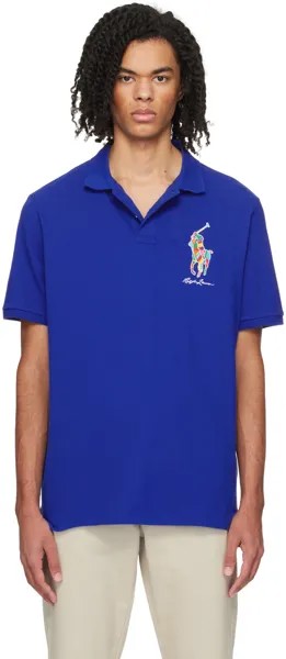 Синяя классическая футболка-поло Big Pony Polo Ralph Lauren
