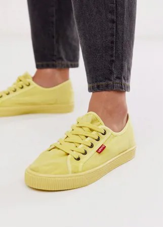 Парусиновые кеды с красной биркой Levi's-Желтый