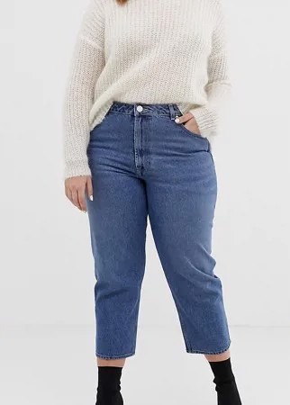 Синие джинсы прямого кроя ASOS DESIGN Curve recycled florence-Голубой