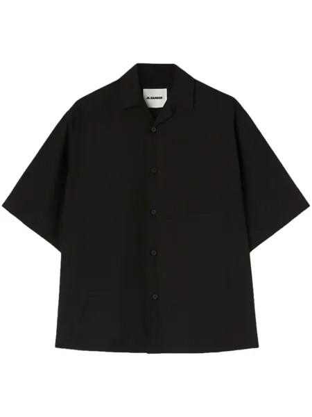 Jil Sander рубашка с короткими рукавами, черный