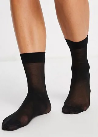 Черные гольфы плотностью 15 ден из смесового переработанного материала ASOS DESIGN Tall-Черный цвет