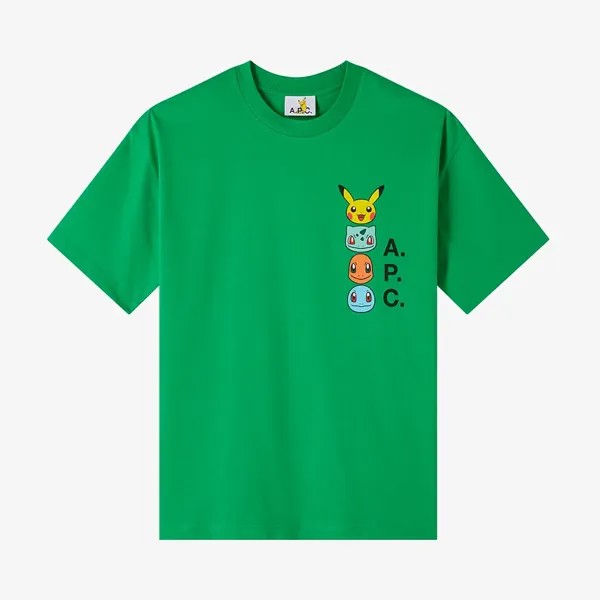 Футболка Pokémon x A.P.C. The Portrait T-shirt A.P.C., мультиколор