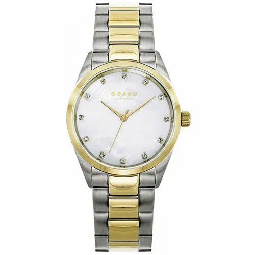 Наручные часы OBAKU, белый, золотой