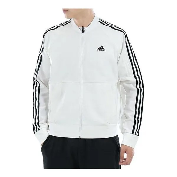 Куртка см 3 полосы бомбер Куртка Adidas, белый