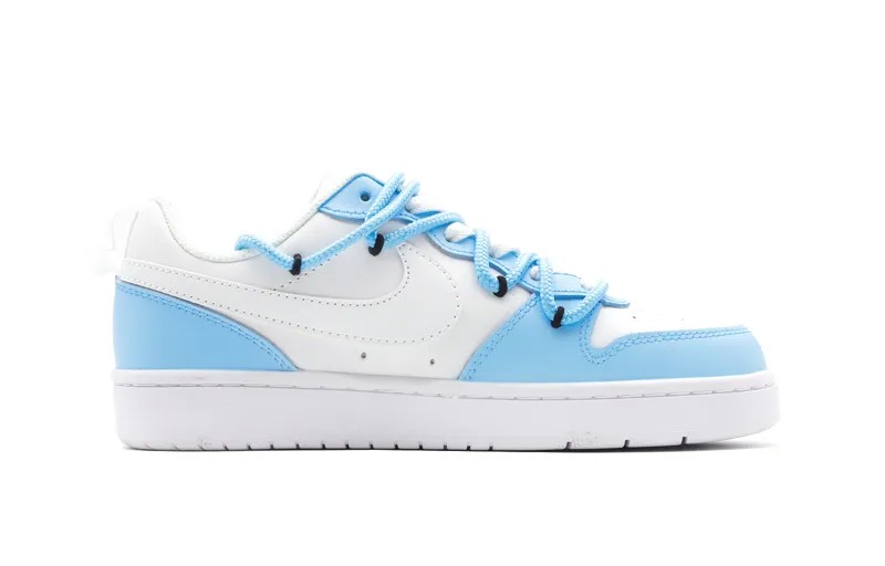 Кроссовки Nike Court Borough Skateboarding Shoes Women's Low-top White/blue, синий