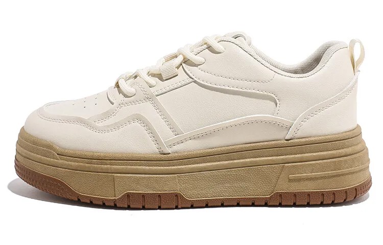 Кроссовки HUANQIU Skateboarding Shoes Women's Low-top, бежевый