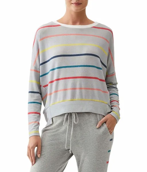Худи Michael Stars, Madison Brushed Jersey Rainbow Stripe Jenny Joggers