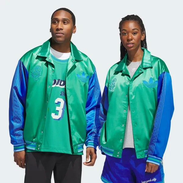 Куртка-бомбер HYC (гендерно-нейтральная) Adidas, цвет Semi Court Green