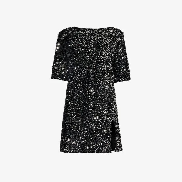 Тканое платье мини Marca, украшенное пайетками 4Th & Reckless, черный