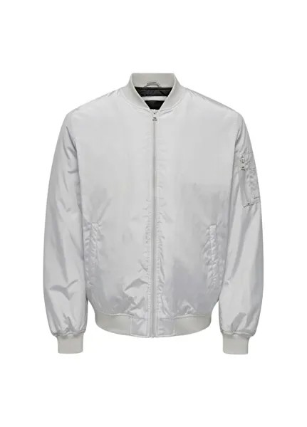 Мужская куртка нормального серебристого цвета ONSJOSHUA BOMBER OTW VD NOOS - 22023287 Only & Sons, серебряный