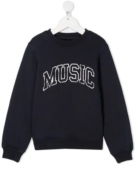 Zadig & Voltaire Kids толстовка с круглым вырезом и надписью