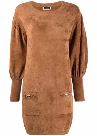 Elisabetta Franchi трикотажное платье с пряжками