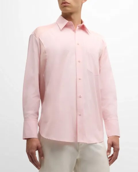 Мужская спортивная рубашка с атласными вставками JW Anderson, цвет Rose Pink