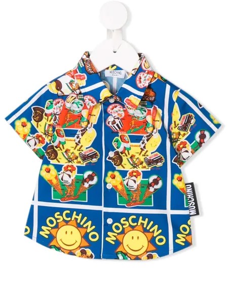 Moschino Kids рубашка 'ice cream' с логотипом