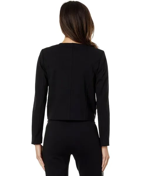 Куртка Michael Kors Petite Button Ponte Jacket, черный