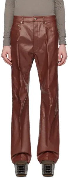 Темно-красные джинсы в стиле гетов Rick Owens
