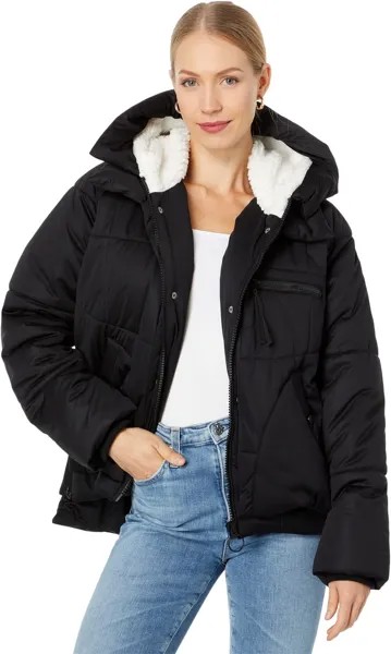 Пуховик Avec Les Filles Cropped City Puffer Coat, черный