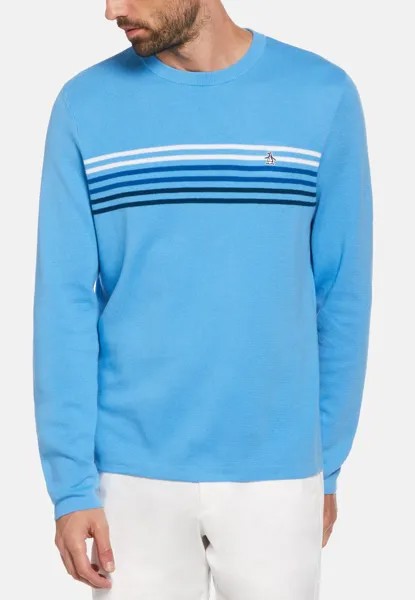 Вязаный свитер CHEST STRIPE Original Penguin, цвет azure blue