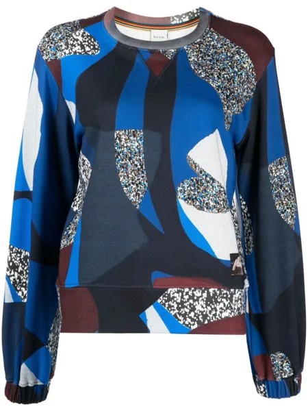 Толстовка с абстрактным принтом Paul Smith, синий