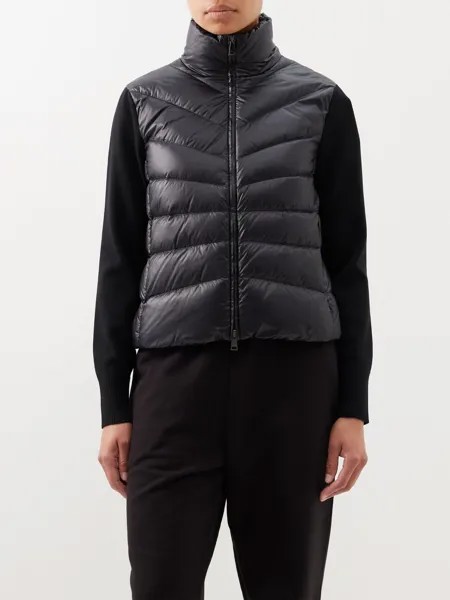Стеганая куртка из пуха и шерсти мериноса Moncler, черный