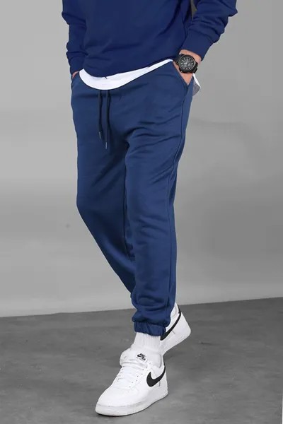 Базовые мужские спортивные штаны стандартного кроя темно-синего цвета MADMEXT