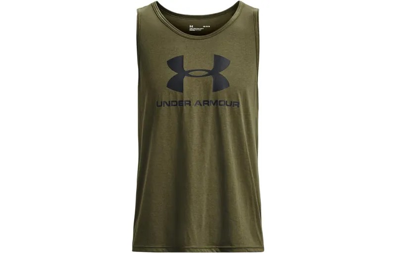 Майка спортивный мужской темно-зеленый Under Armour, темно-зеленый