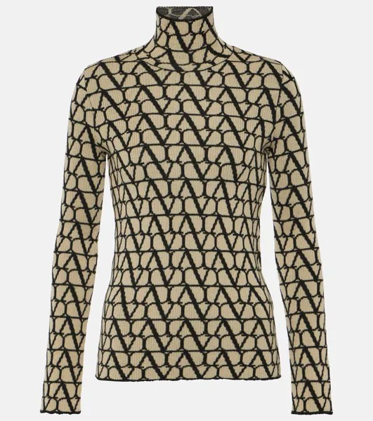 Maglia Жаккардовый свитер из натуральной шерсти Valentino, мультиколор