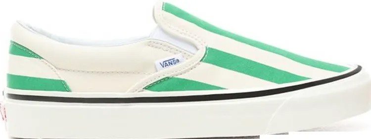 Кеды Vans Slip-On 98 DX Big Stripe - White Green, зеленый