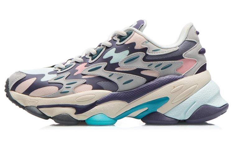 LINING CF Tracing Lifestyle Shoes Women's Low-top Portuguese Gray Violet / Microcrystalline Gray / Phantom Blue