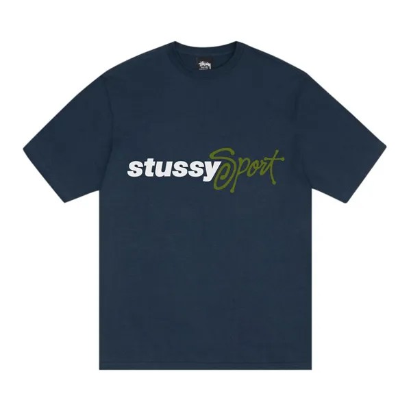 Футболка Stussy Sport Script Tee, темно-синий