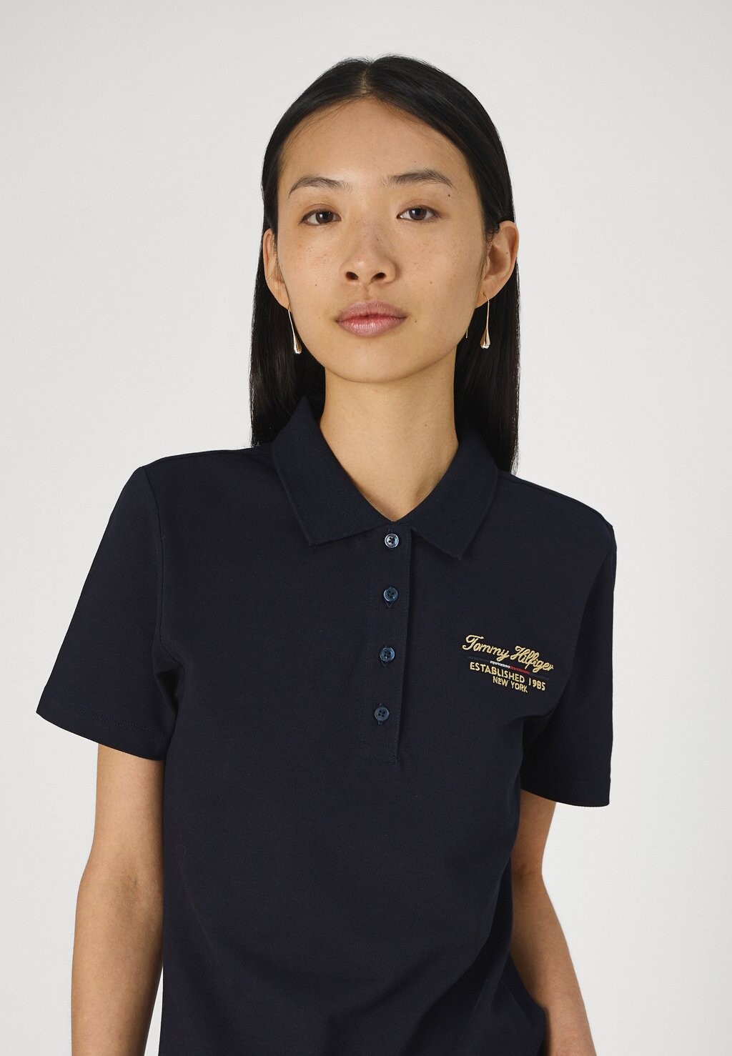 Поло SLIM SCRIPT GRAPHIC Tommy Hilfiger, темно-синий