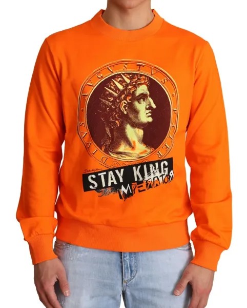 DOLCE - GABBANA Свитер оранжевый King Ceasar Хлопковый пуловер IT46/US36/ S Рекомендуемая розничная цена 700 долларов США