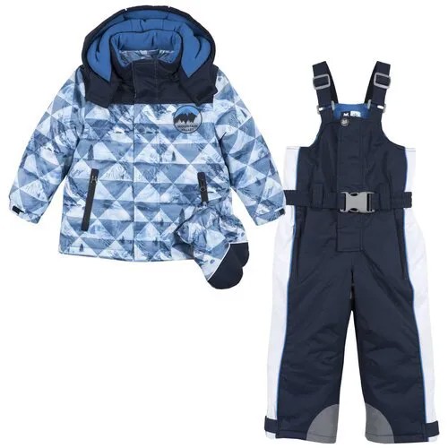 Костюм утепленный (куртка+брюки) Chicco для мальчиков, размер 080, цвет тёмно-синий