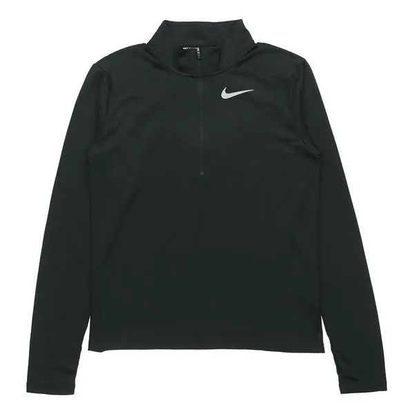Футболка pacer half cut running long sleeve t shirt men Nike, черный