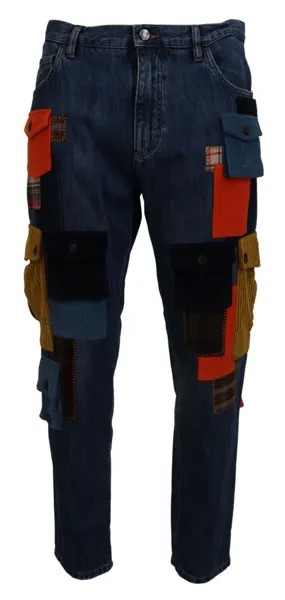 Мужские джинсы DOLCE - GABBANA из смеси хлопка с нашивками-карго IT52/W38/L, рекомендованная цена 1880 долларов США