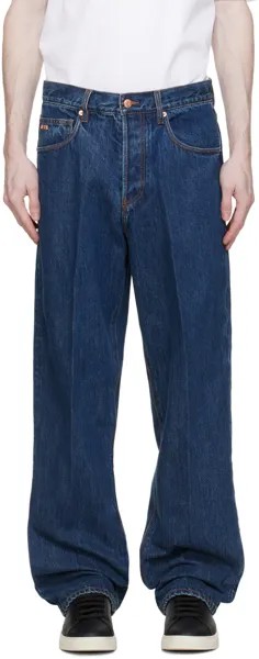 Темно-синие джинсы с пятью карманами Emporio Armani