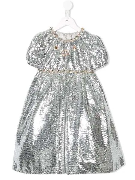 Dolce & Gabbana Kids платье с пайетками