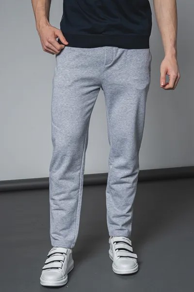 Спортивные брюки с хлопком и карманами Karl Lagerfeld, серый