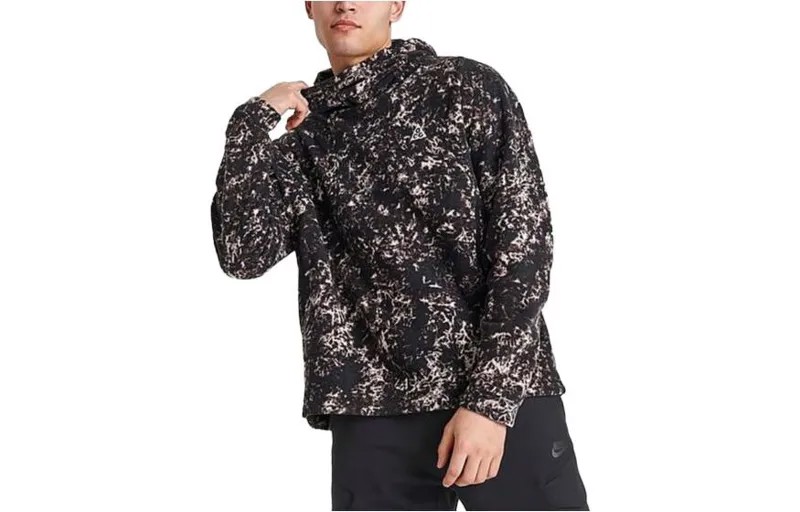 Толстовка с капюшоном из флиса ACG Therma-Fit Wolf Tree Nike, черный