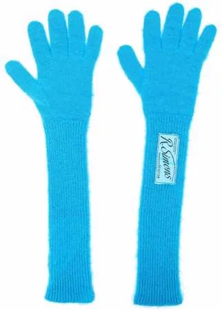 Raf Simons перчатки из смесовой шерсти с нашивкой-логотипом