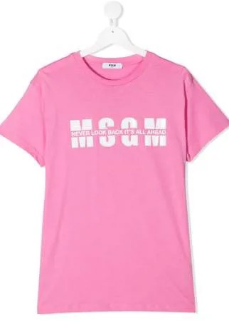 MSGM Kids футболка с надписью