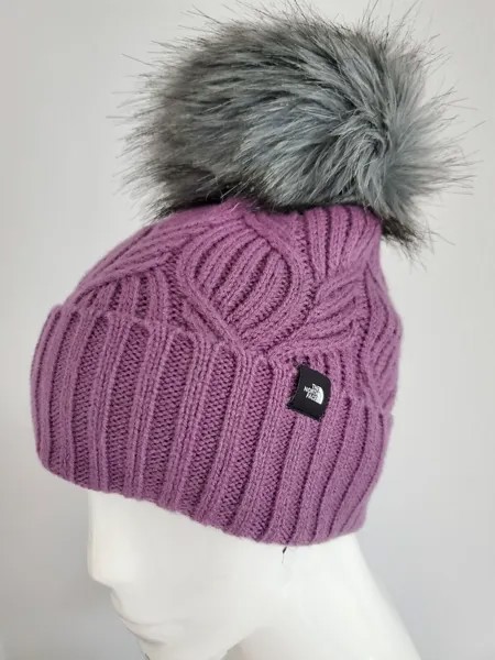 THE NORTH FACE ЖЕНСКАЯ / МОЛОДЕЖНАЯ ШАПКА OMEGA FUR POM POM Pikes Purple One Size